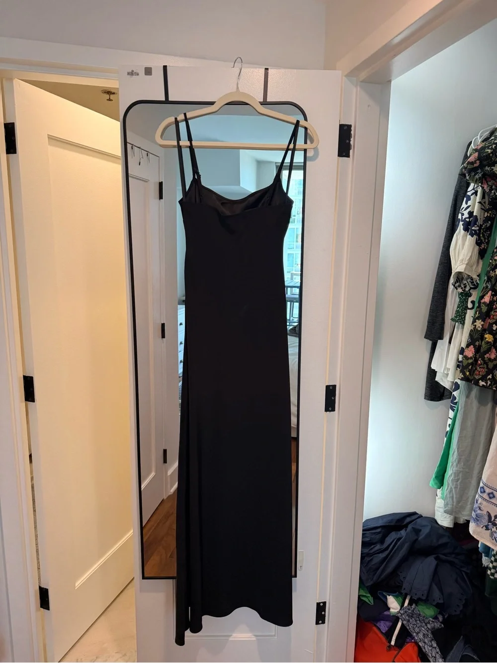 STAUD Classic Black Slip Dress - Sleek Spaghetti Strap Dress size S - Picture 4 of 5